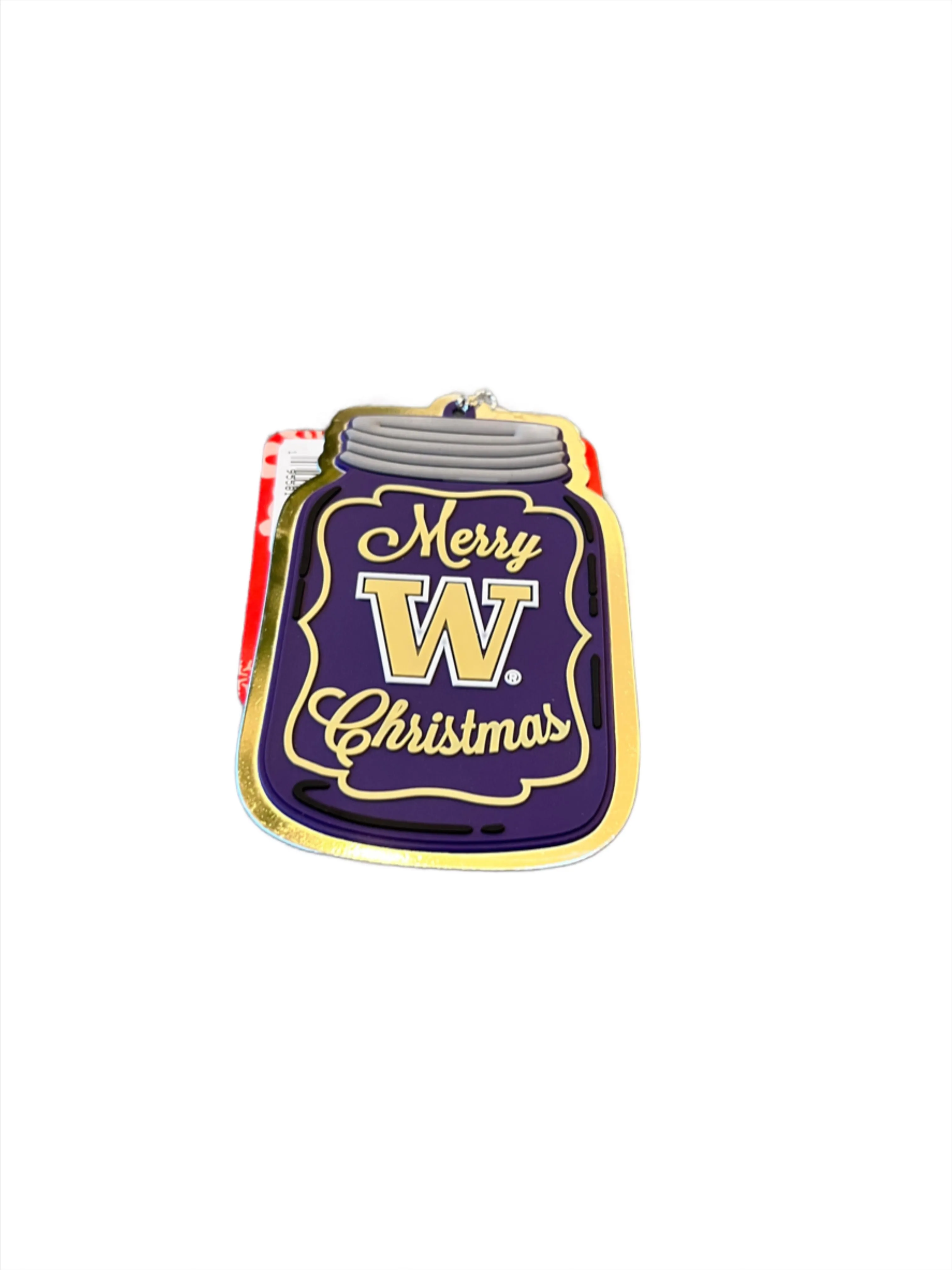 UW Flat Mason Jar Ornament