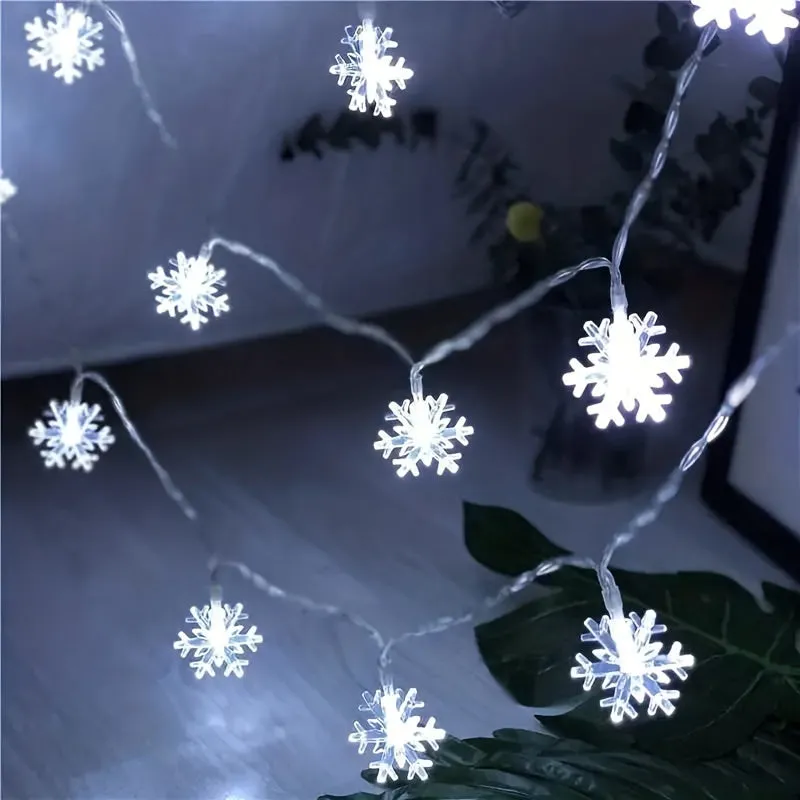 Waterproof Snowflake String Lights for IndoorOutdoor Festival  Wedding