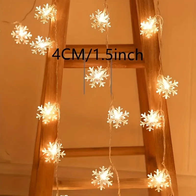 Waterproof Snowflake String Lights for IndoorOutdoor Festival  Wedding