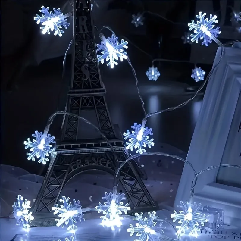 Waterproof Snowflake String Lights for IndoorOutdoor Festival  Wedding